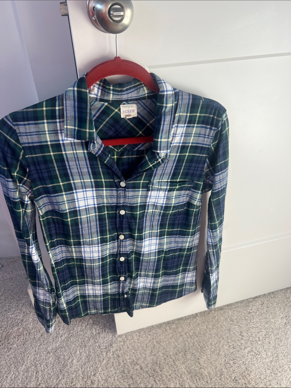 Jcrew lightweight plaid button down XS